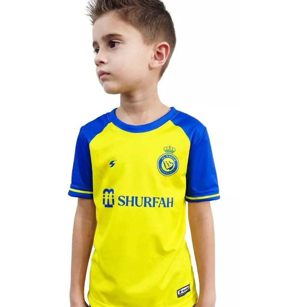 Al Nassr Home Jersey 2022/23 Full Kit T-shirt &Short FootballDXB