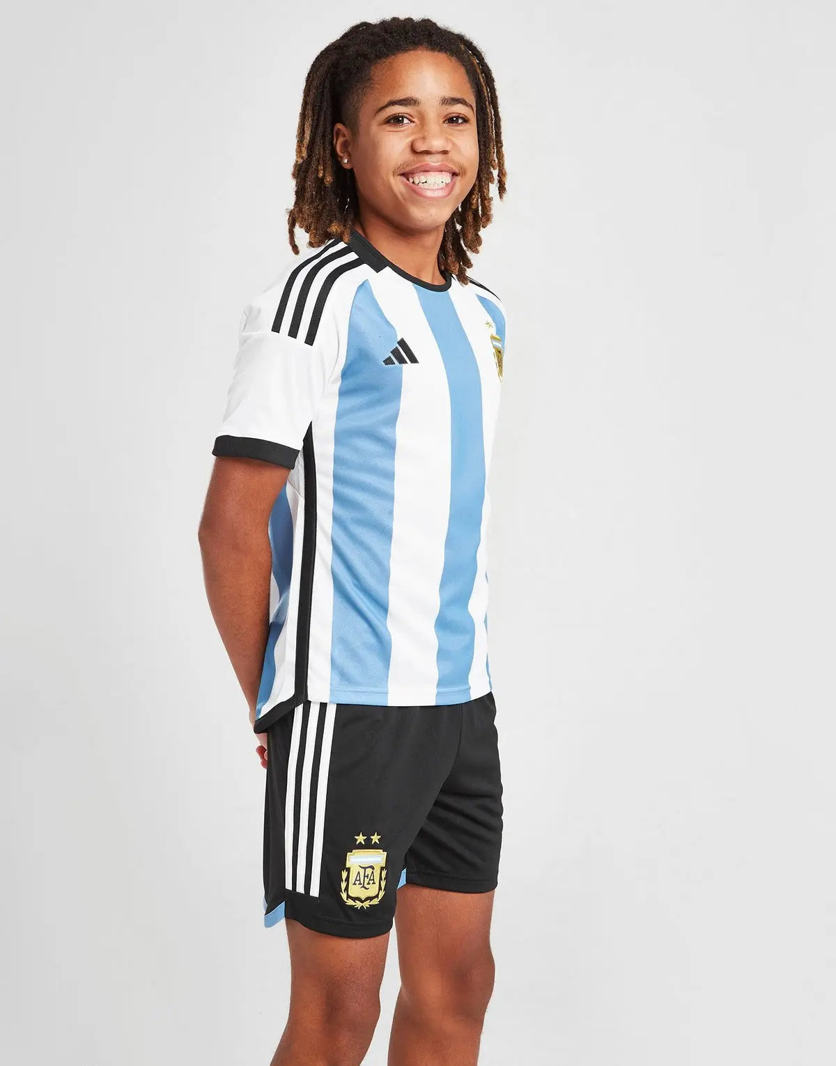 Argentina 2022 Home Shirt Junior Full Set T-shirt & short - Football DXB