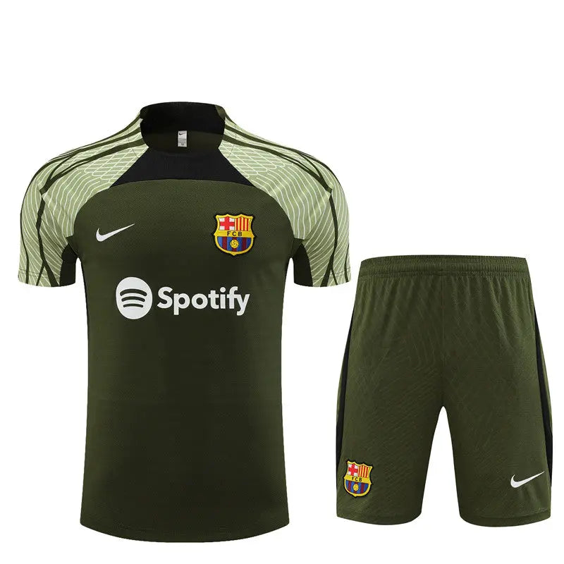 Barcelona Short Sleeve Training Suit For Kids T-shirt/short Football DXB