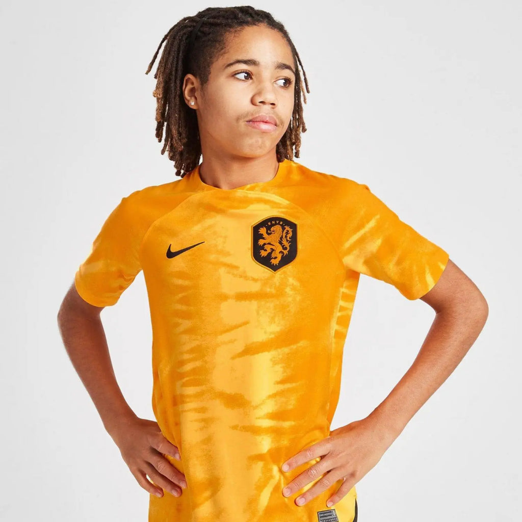 Netherlands 2022 Home Kit Junior Full Set T-shirt & short - Football DXB