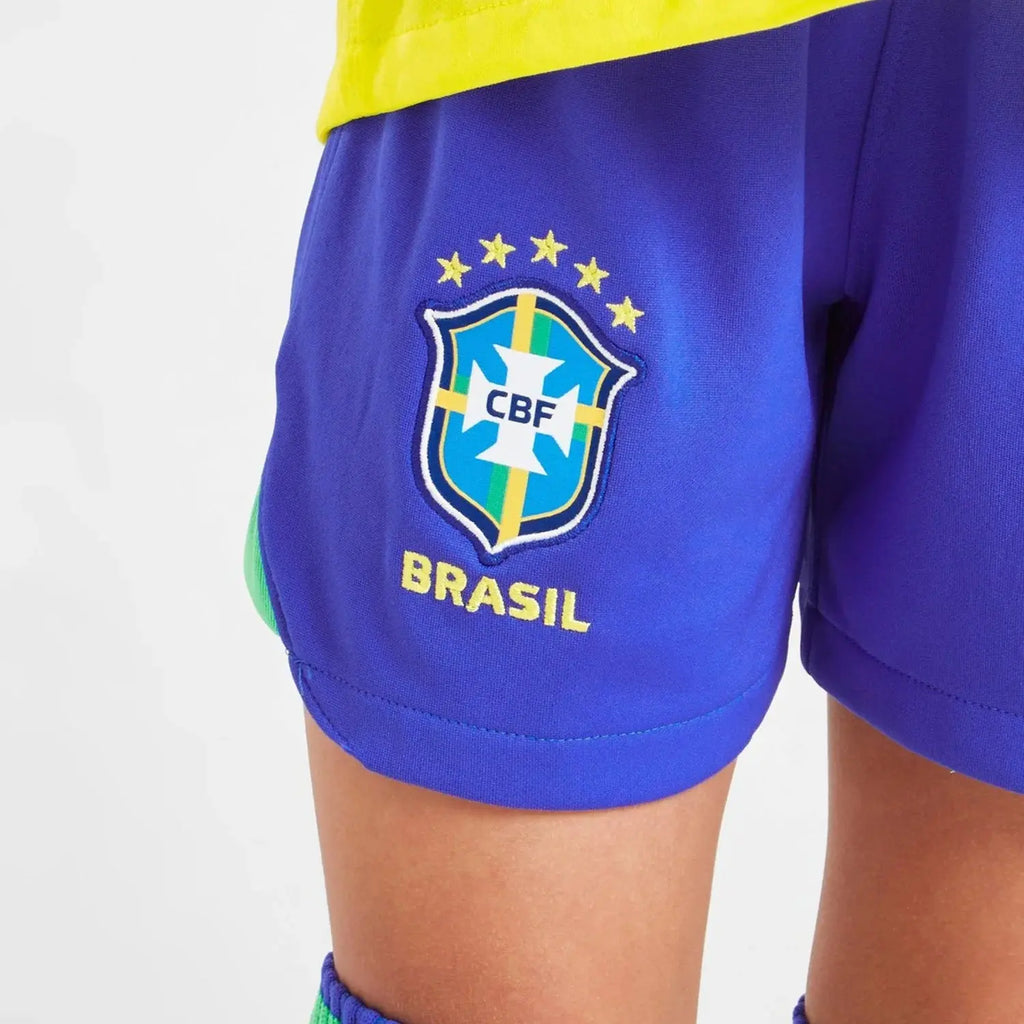 Nike Brazil 2022 Home Kit Children FootballDXB