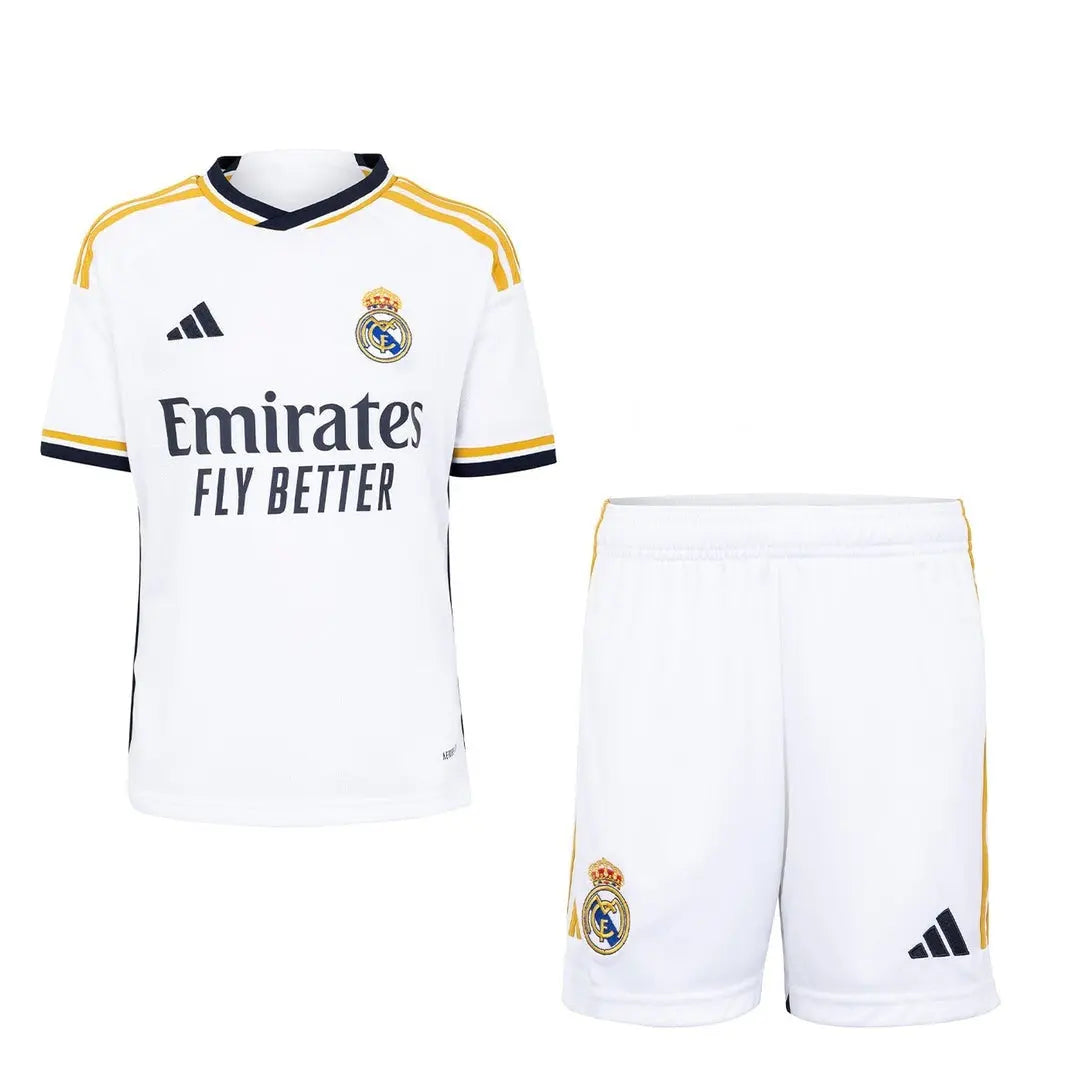 Real Madrid Home Jersey 23/24 Full Set T-Shirt and Short Football DXB